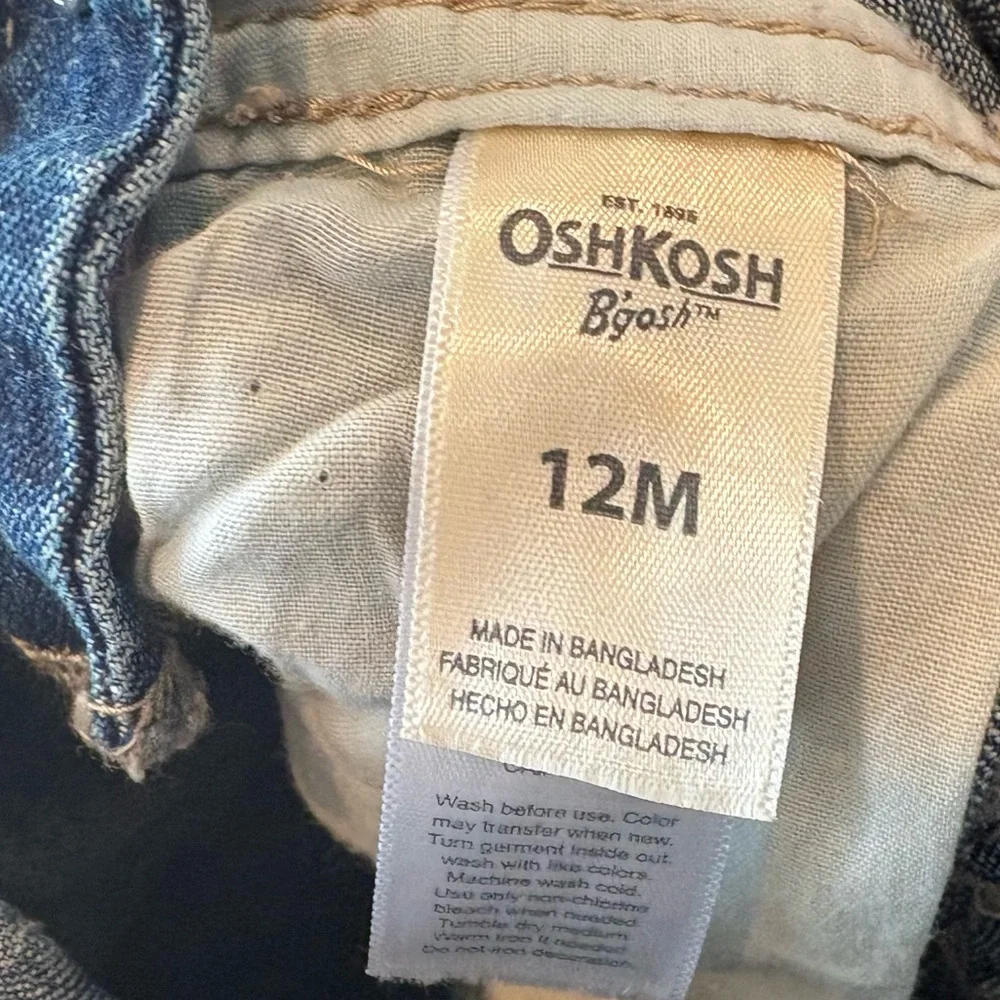 Osh Kosh Denim Overalls Size 12 Months‎